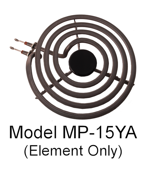 Model MP-15YA:  Whirlpool WP660532 Equivalent Replacement 6" Surface Element For Ranges/Ovens, 1,500W / 1,125W @ 240V / 208V - Element Only